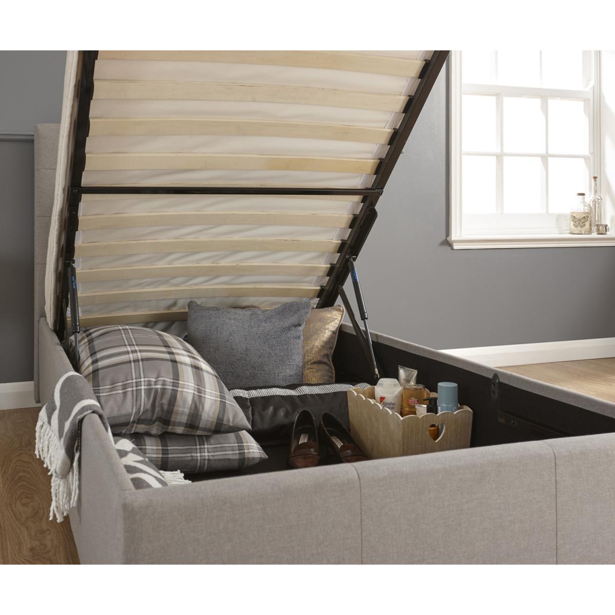 Regal Storage Ottoman Bed Frame - Grey / Single – image 4