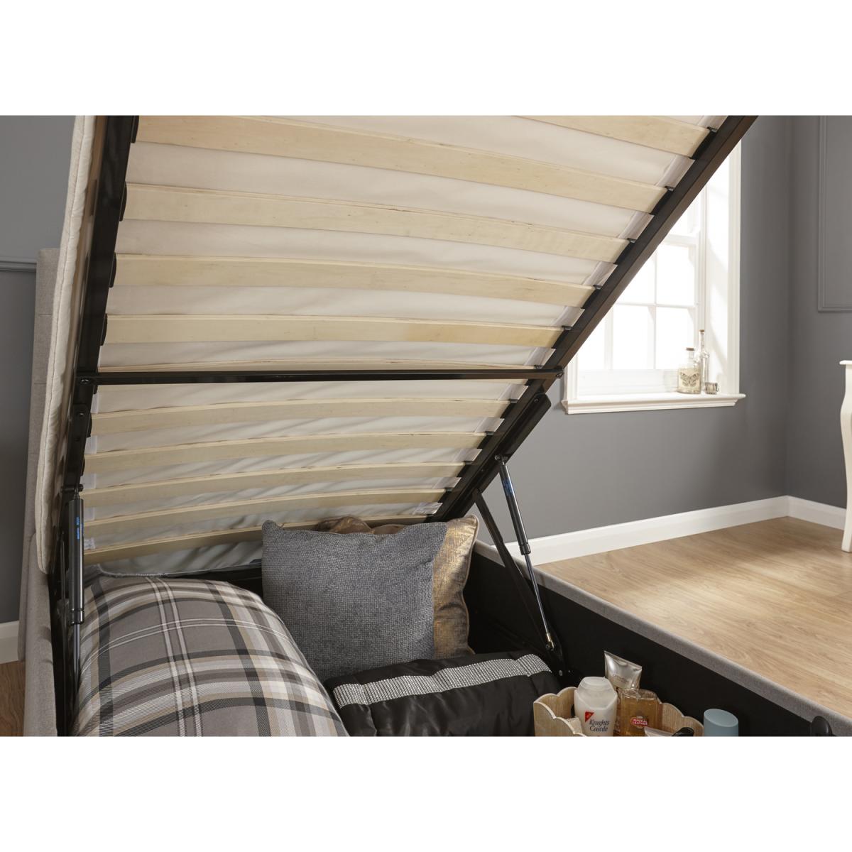 Regal Storage Ottoman Bed Frame - Grey / Single – image 5