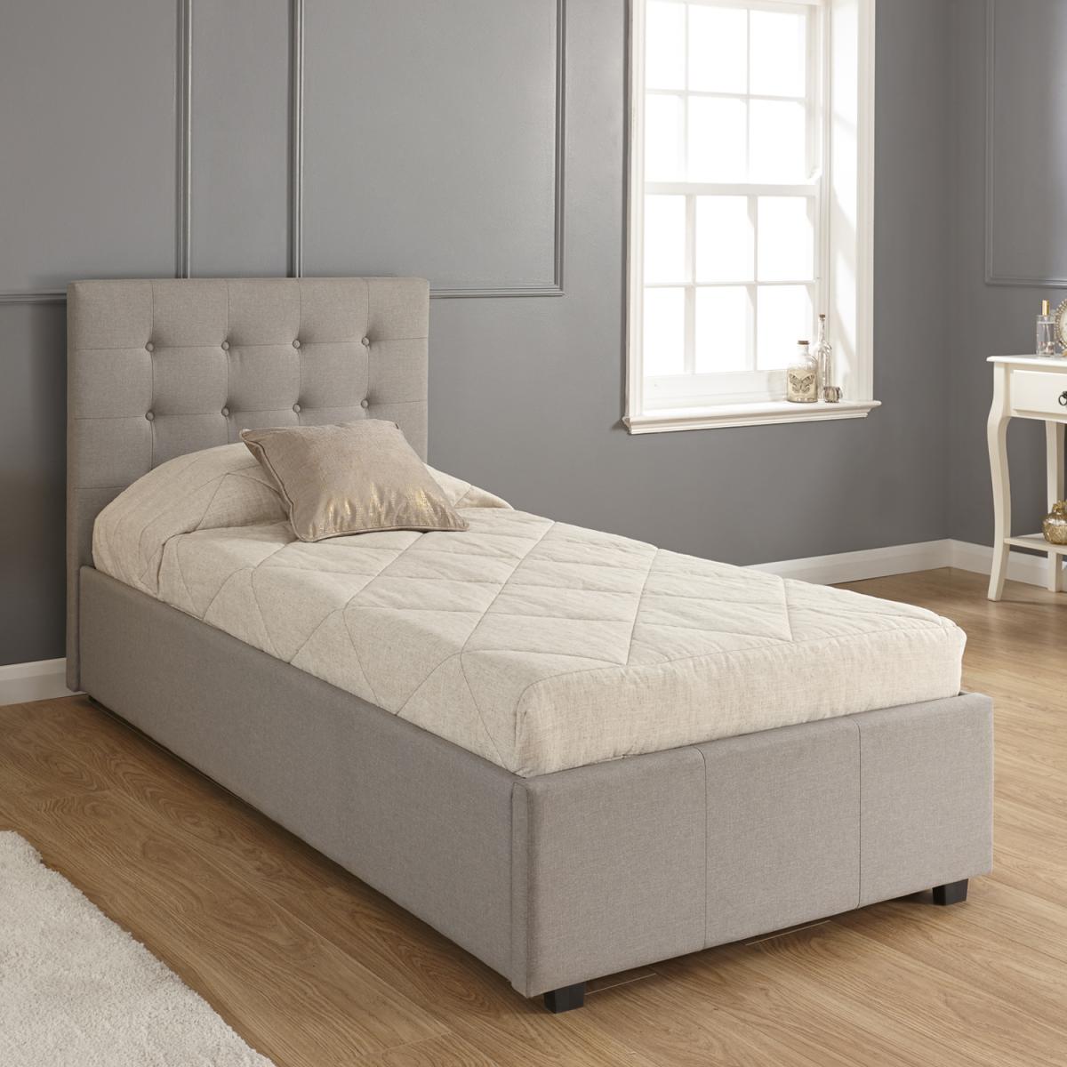Regal Storage Ottoman Bed Frame - Grey / Single – image 6