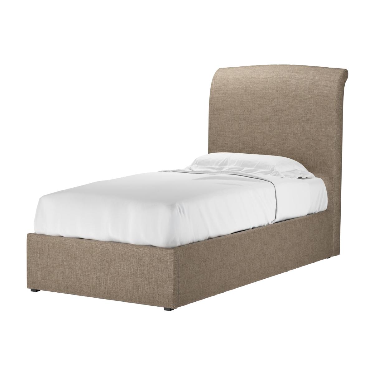 Thea Single Ottoman Bed in Greige Florence Textured Weave – image 1