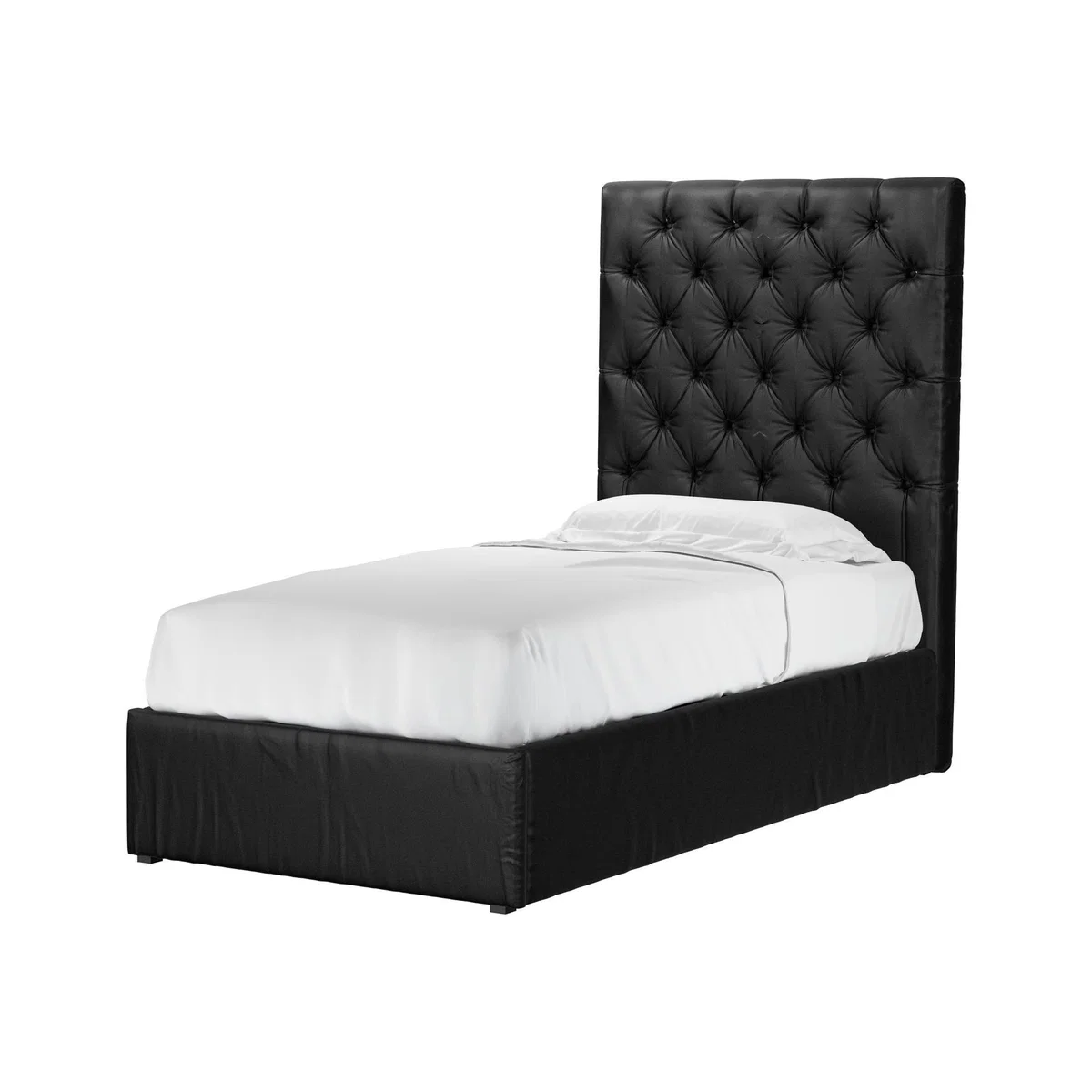Rosalie 150cm Single Ottoman Bed in Smoke Soft Leather - sofa.com – image 1