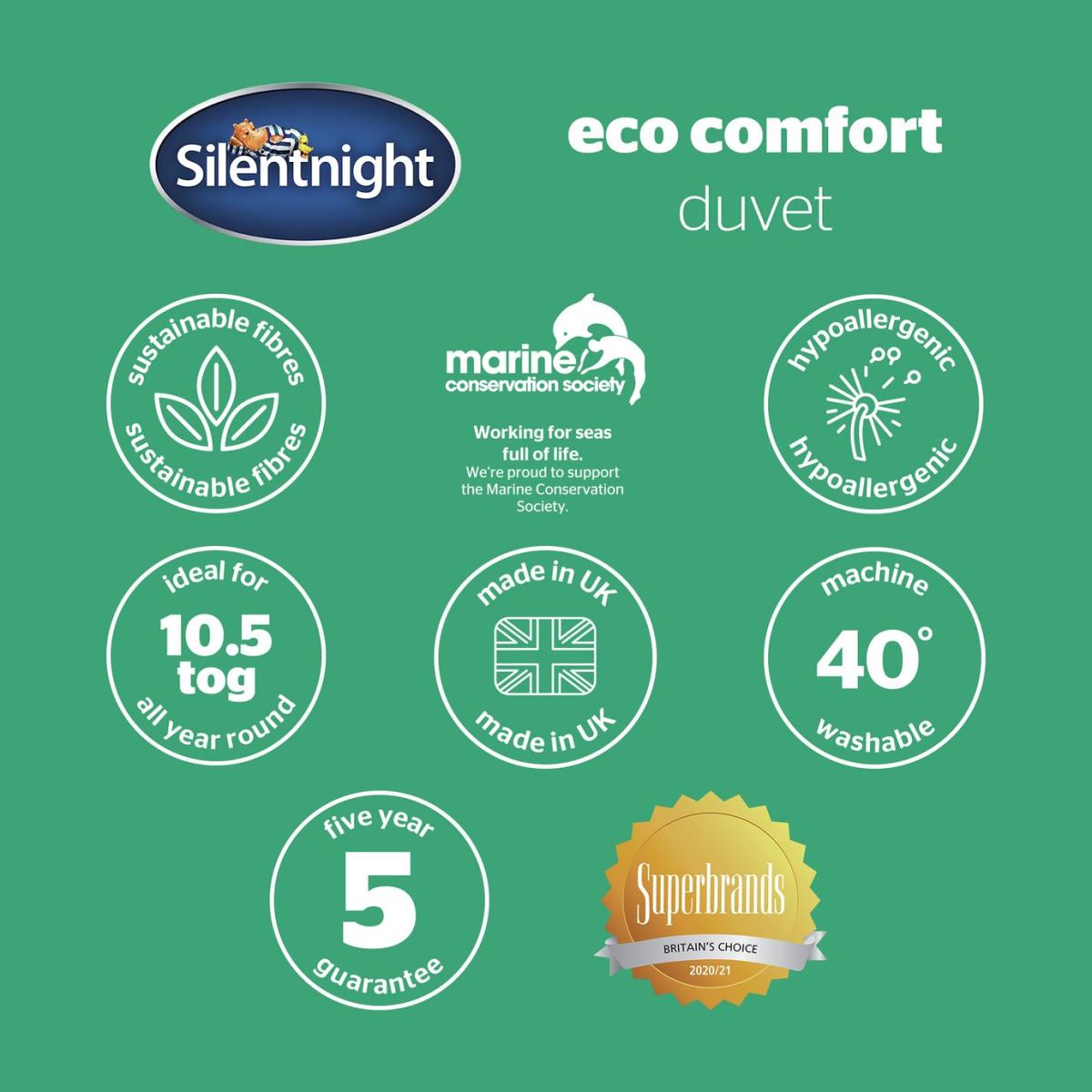 Silentnight Eco Comfort 10.5 Tog Duvet - King – image 9
