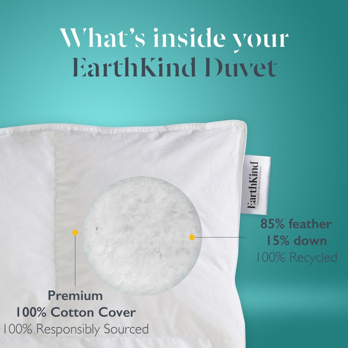 EarthKind Luxury Feather & Down 10.5 Tog Duvet - King size – image 3
