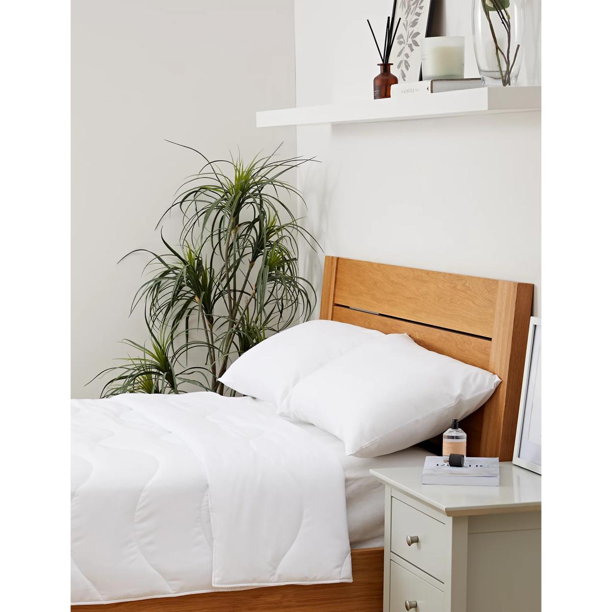M&S Anti Allergy Plus 7.5 Tog Duvet - 5FT - White, White – image 2