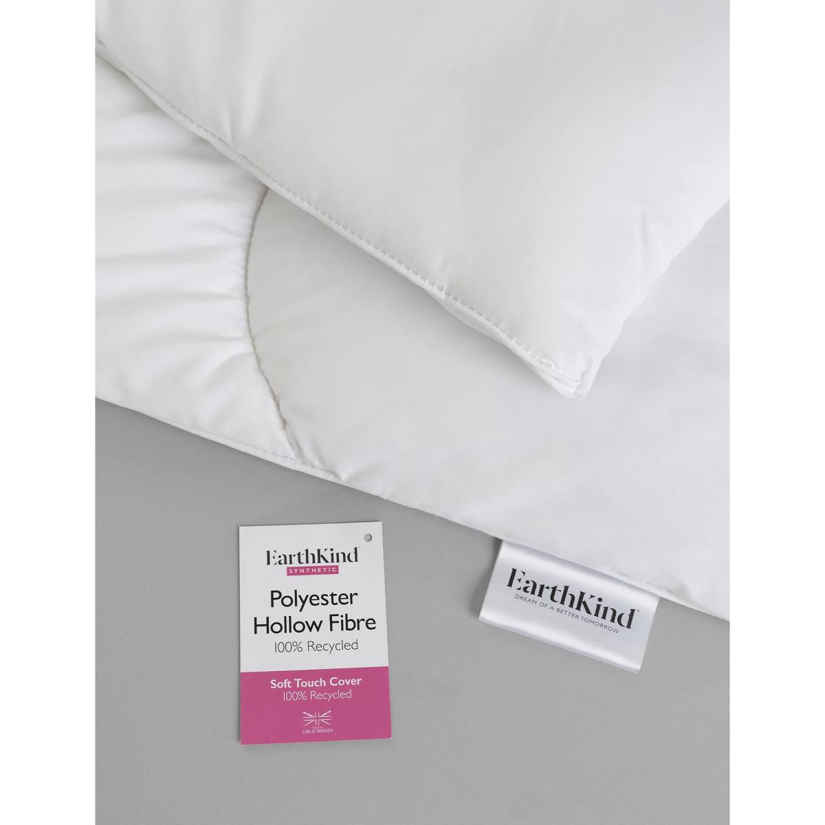 Earthkind Recycled Synthetic 10.5 Tog Duvet - 5FT - White, White – image 4