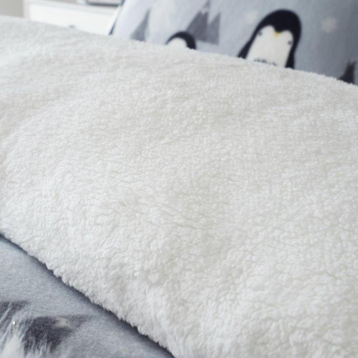 Catherine Lansfield Cosy Penguin Fleece Duvet Set - Single - ["Grey"], ["Single","Double","King"] – image 5