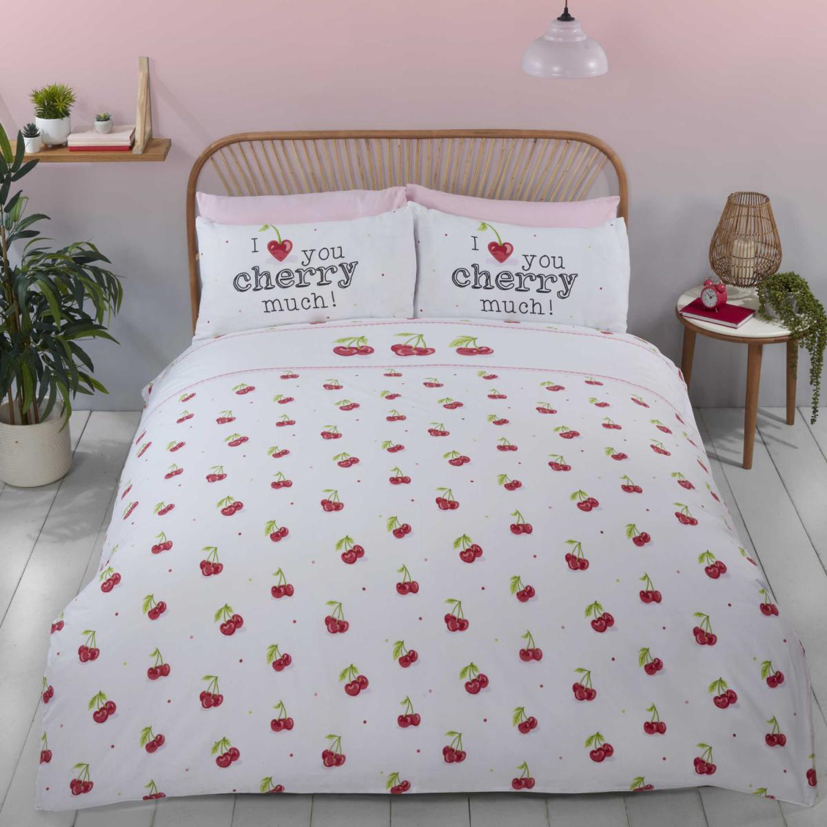 Cherry Much Duvet Set - White / King – image 2