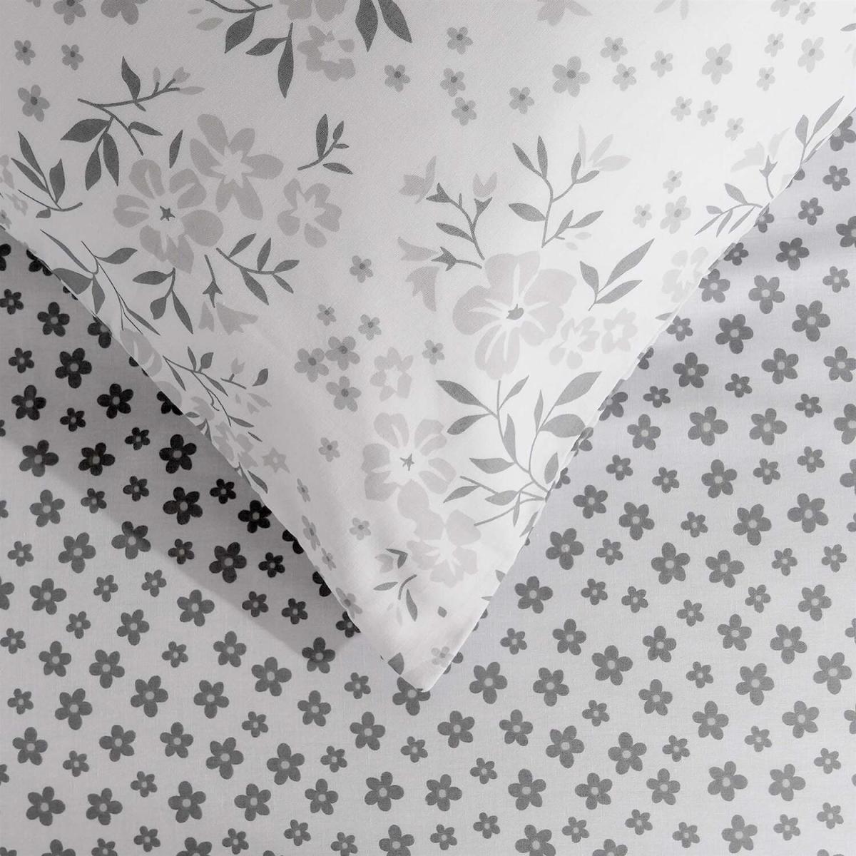 Ditsy Floral Print Duvet Set - Grey / King – image 5