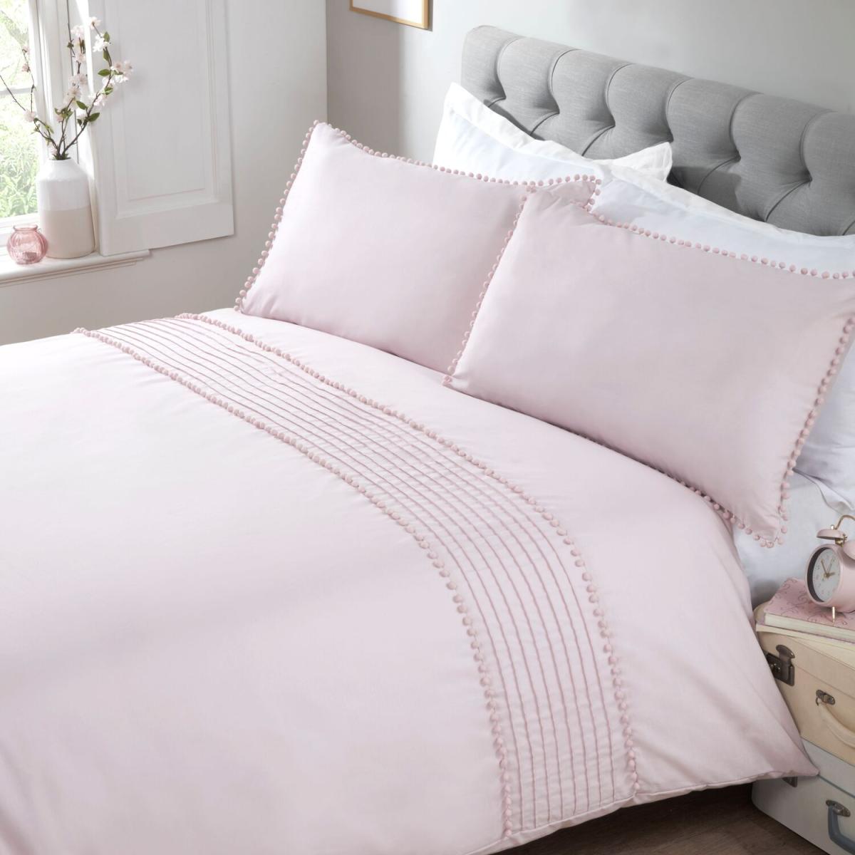 Pom Poms Duvet Set - Blush / King – image 2