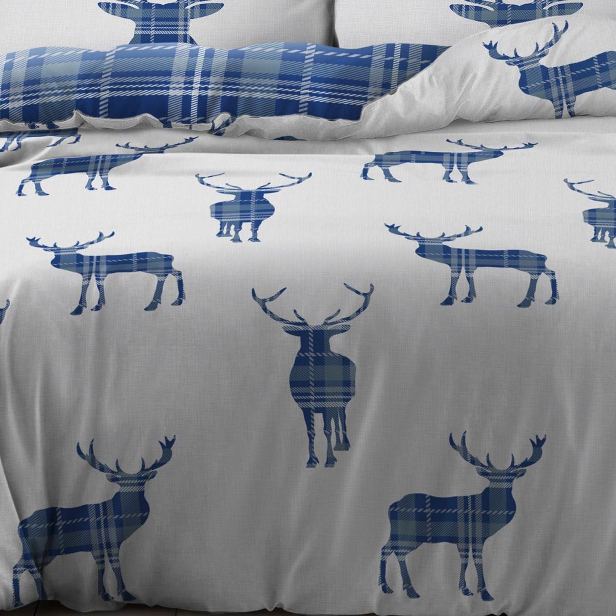 Classic Stag Check Duvet Set - Navy / King – image 2