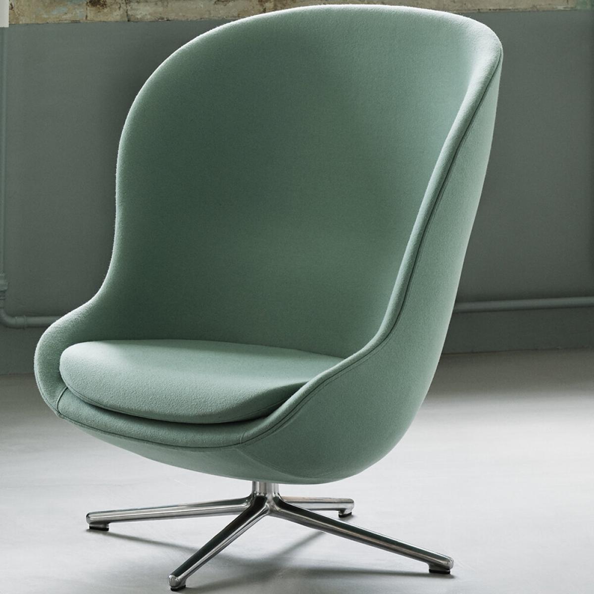 Normann Copenhagen - Hyg Swivel High Lounge Chair - Teal Green