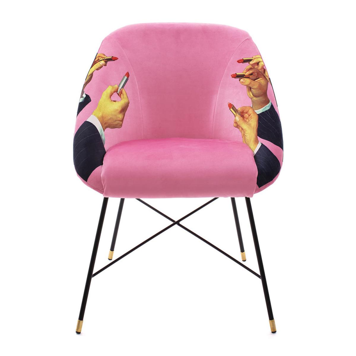 Seletti wears Toiletpaper - Upholstered Padded Chair - Pink Lipsticks – image 3