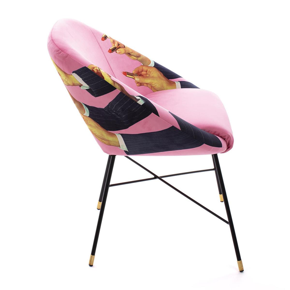 Seletti wears Toiletpaper - Upholstered Padded Chair - Pink Lipsticks – image 4
