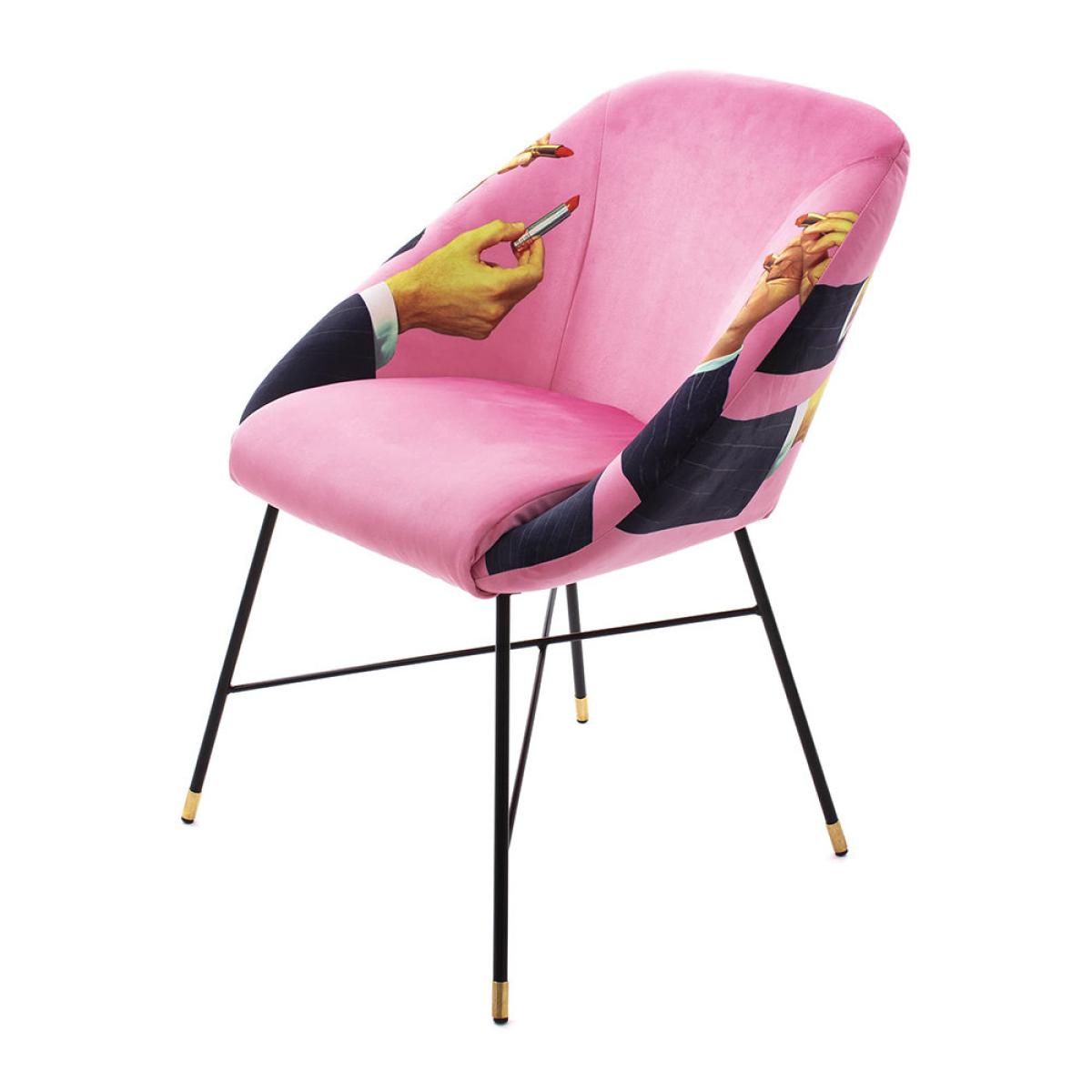 Seletti wears Toiletpaper - Upholstered Padded Chair - Pink Lipsticks – image 5