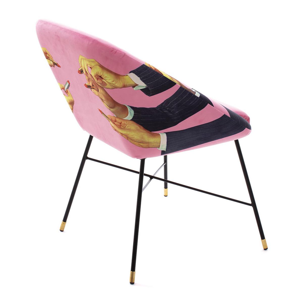 Seletti wears Toiletpaper - Upholstered Padded Chair - Pink Lipsticks – image 6