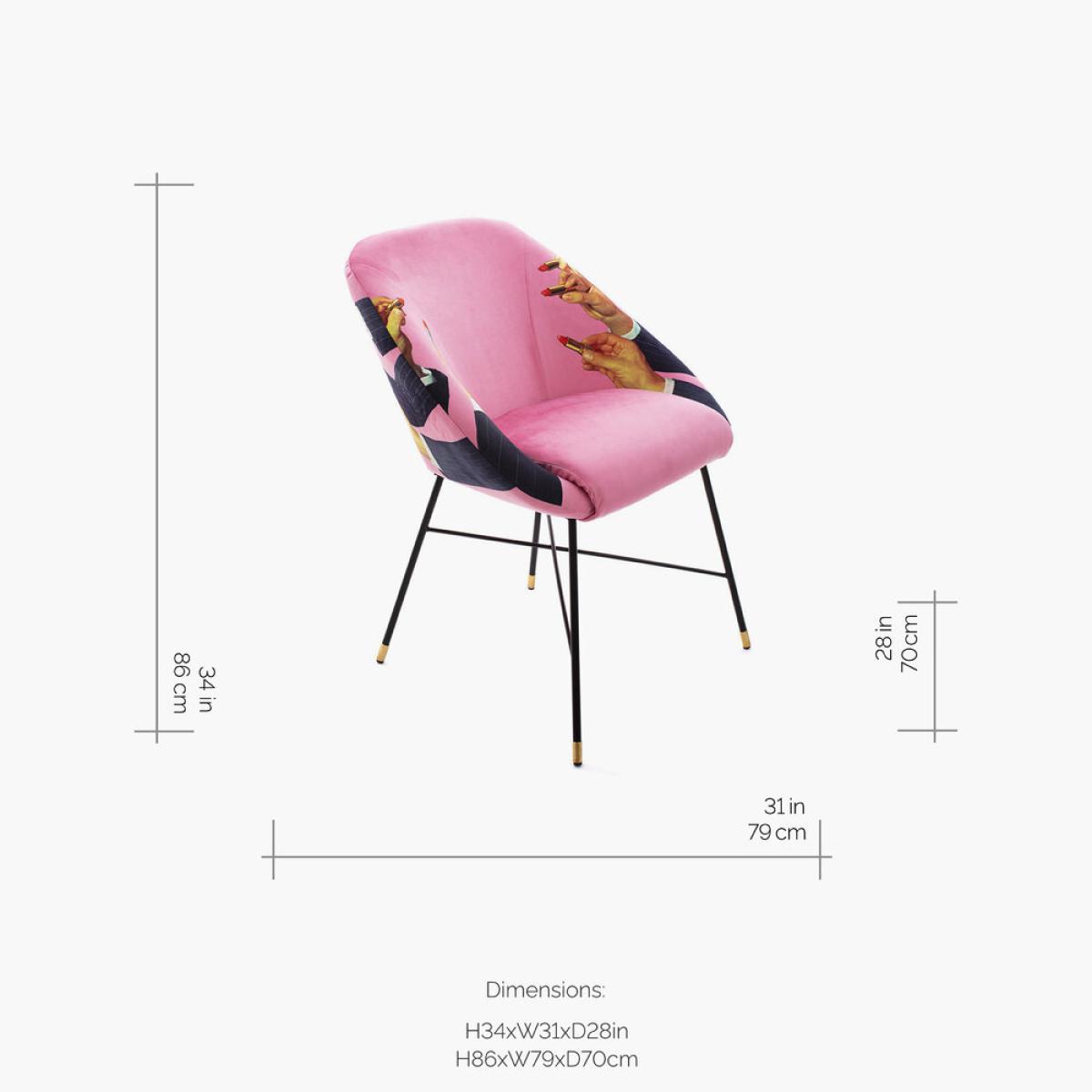 Seletti wears Toiletpaper - Upholstered Padded Chair - Pink Lipsticks – image 7