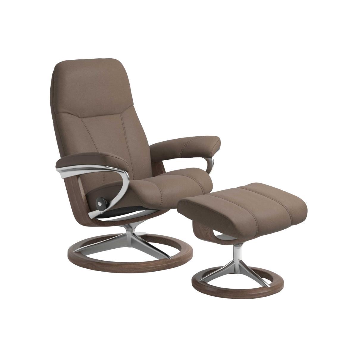 Consul Large Signature Chair and Stool, Quickship