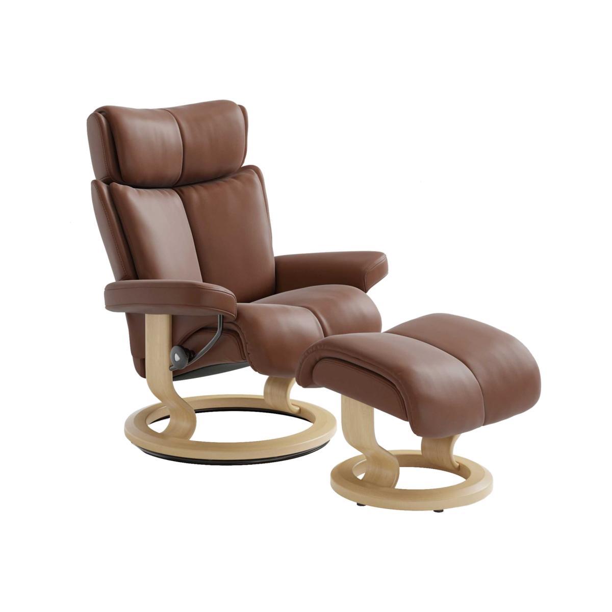 Stressless Magic Classic Chair & Stool, Paloma
