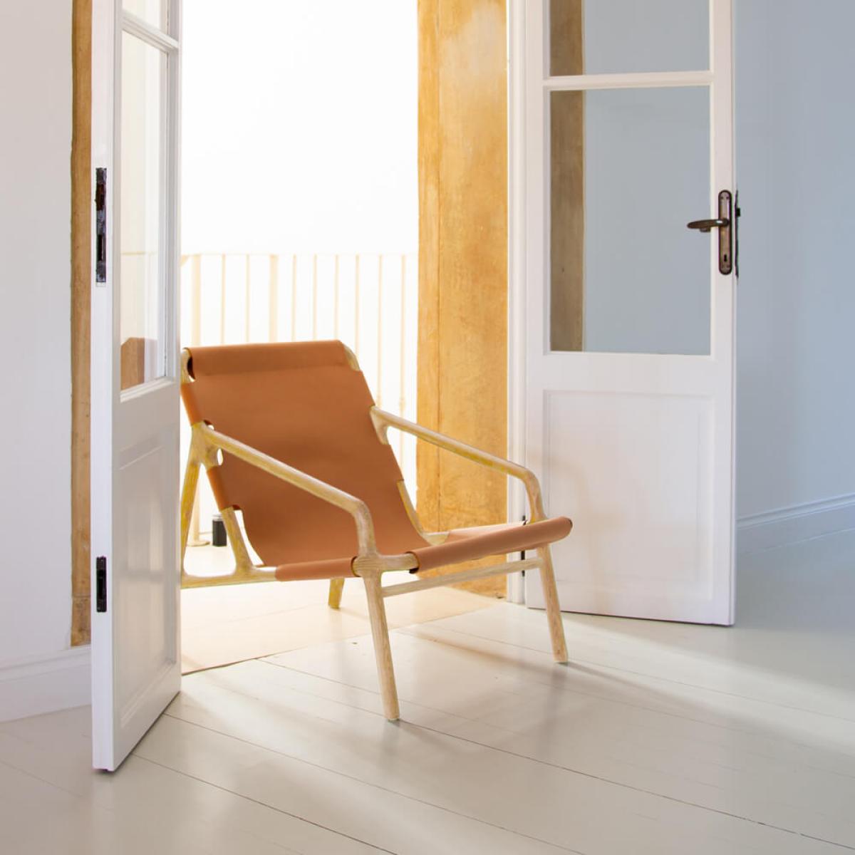Natural/Pumpkin Paloma Lounge Chair – image 2