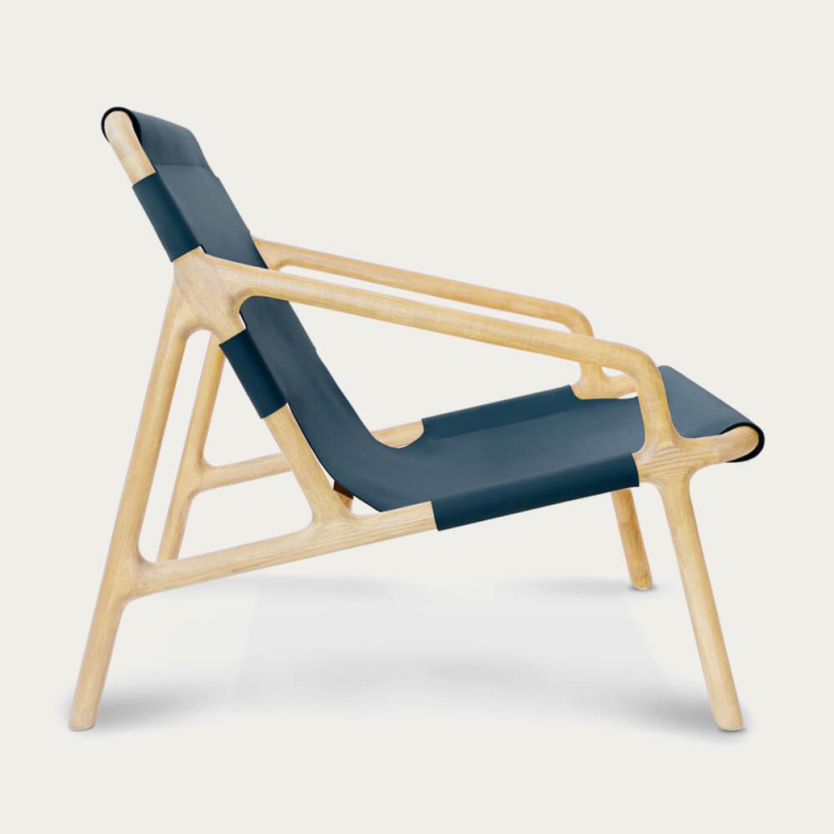Natural/Midnight Blue Paloma Lounge Chair – image 3