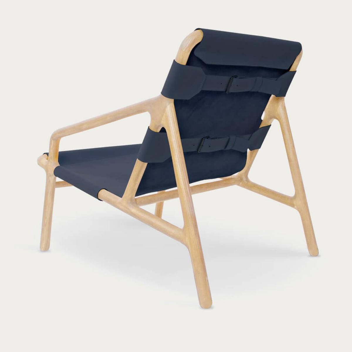 Natural/Midnight Blue Paloma Lounge Chair – image 4