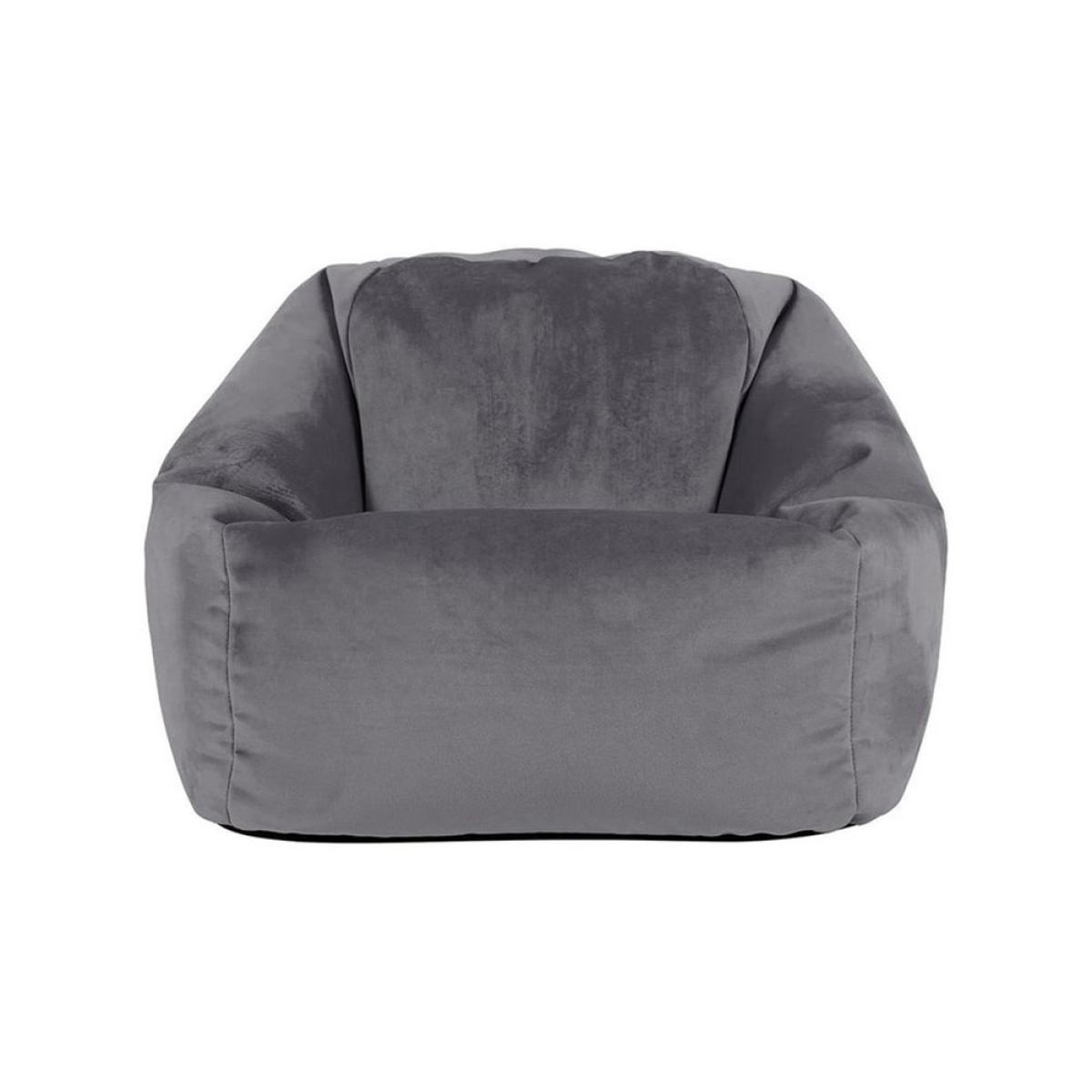 Icon Kids Aurora Velvet Bean Bag Chair - Grey – image 2