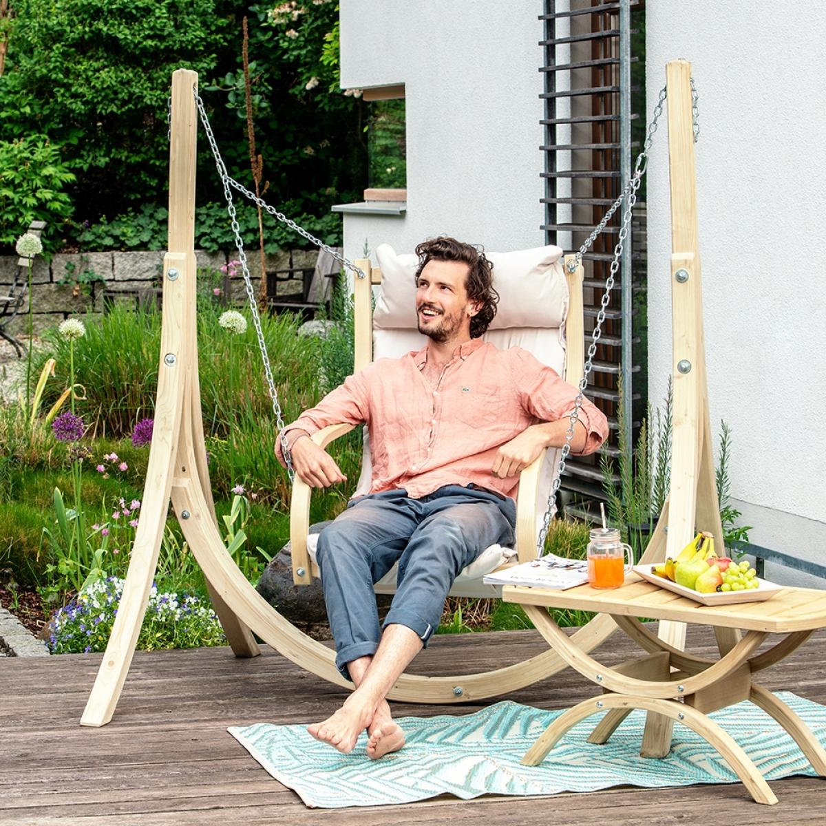 Amazonas Wooden Hanging Fat Chair - Anthracite – image 5