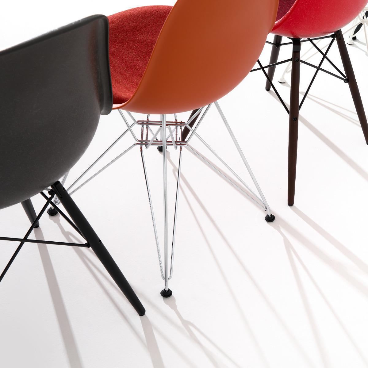 DSR Plastic Side Chair in Mustar/Ivory, Parchment & White – image 14
