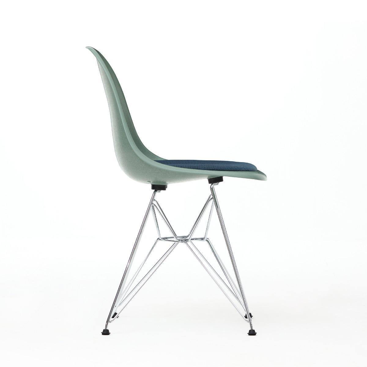 DSR Plastic Side Chair in Mustar/Ivory, Parchment & White – image 4
