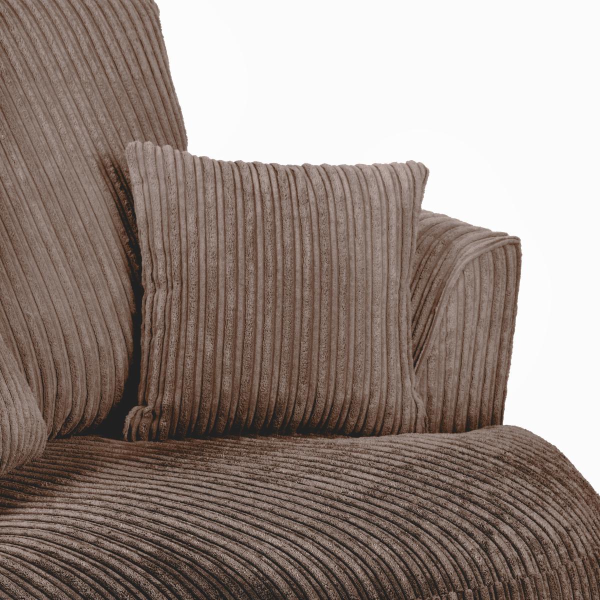 Blake Jumbo Cord Swivel Chair Chocolate (Brown) – image 5