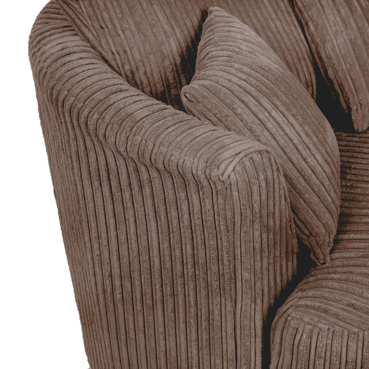 Blake Jumbo Cord Swivel Chair Chocolate (Brown) – image 6