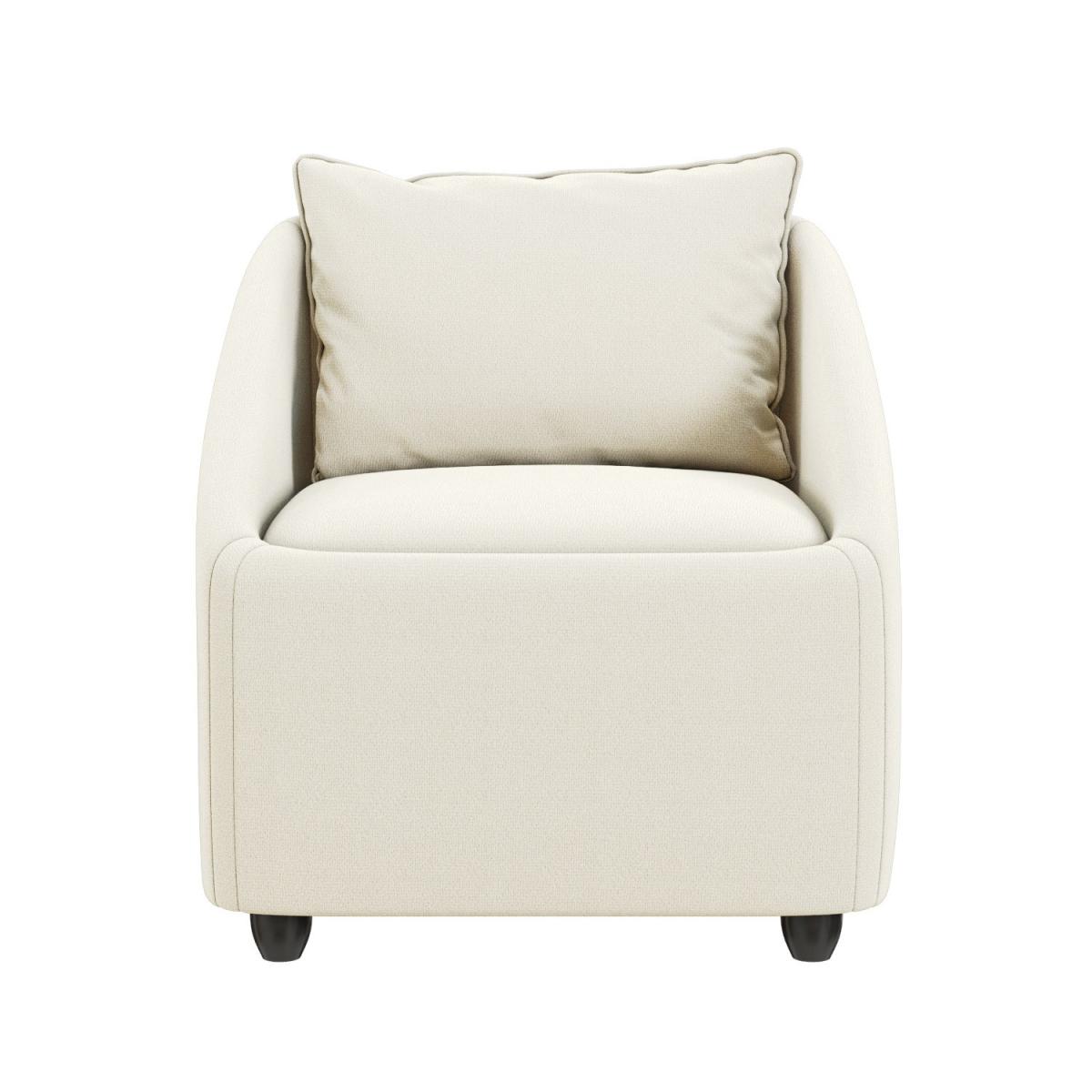 Cream Fabric Armchair - Kenko – image 4