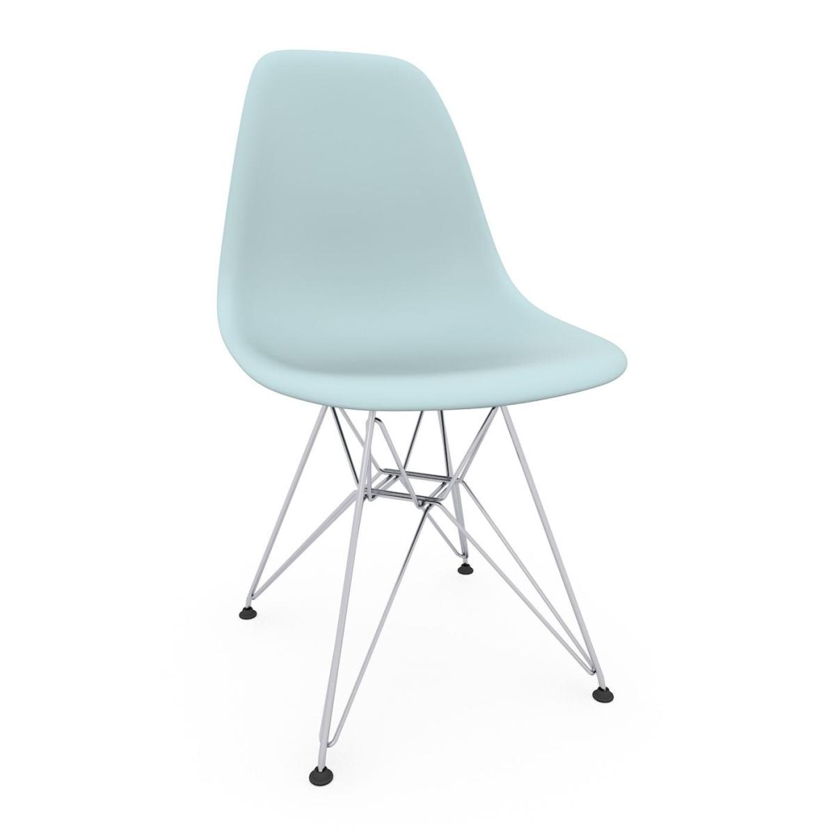 Vitra Eames DSR Side Chair New Height Light Grey Basic Dark Powder Coated Base - Heal's UK Furniture – image 11
