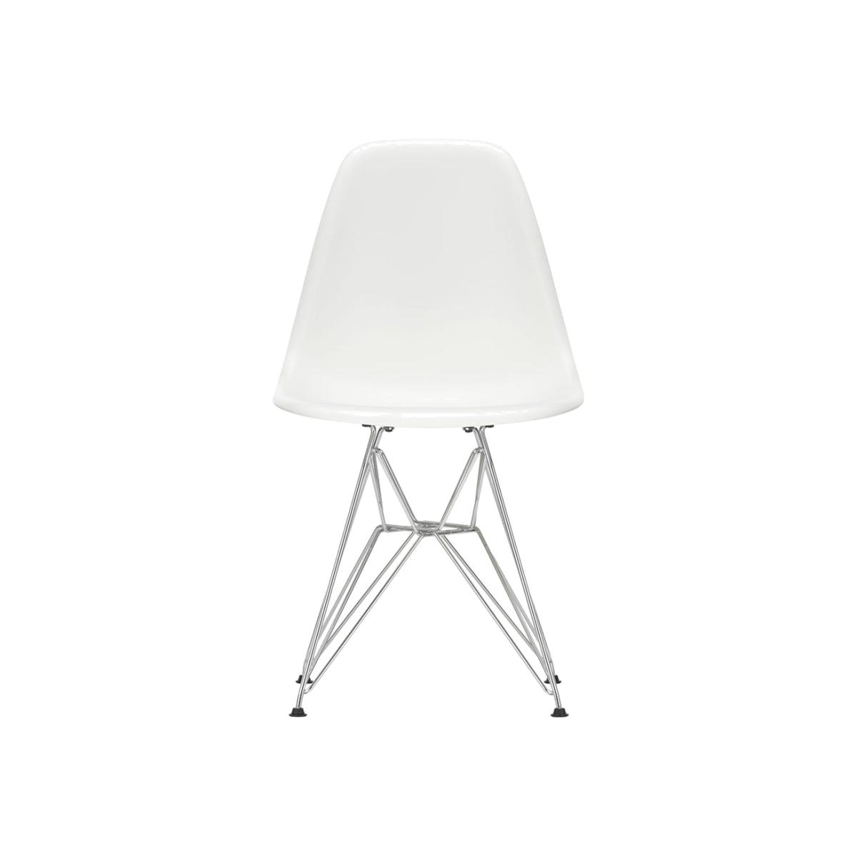 Vitra Eames DSR Side Chair New Height Light Grey Basic Dark Powder Coated Base - Heal's UK Furniture – image 1