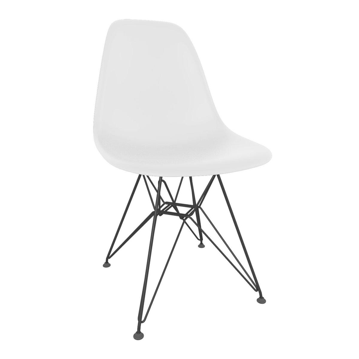 Vitra Eames DSR Plastic Chair Forest White Powder Coated Base Felt Glides - Heal's UK Furniture – image 3