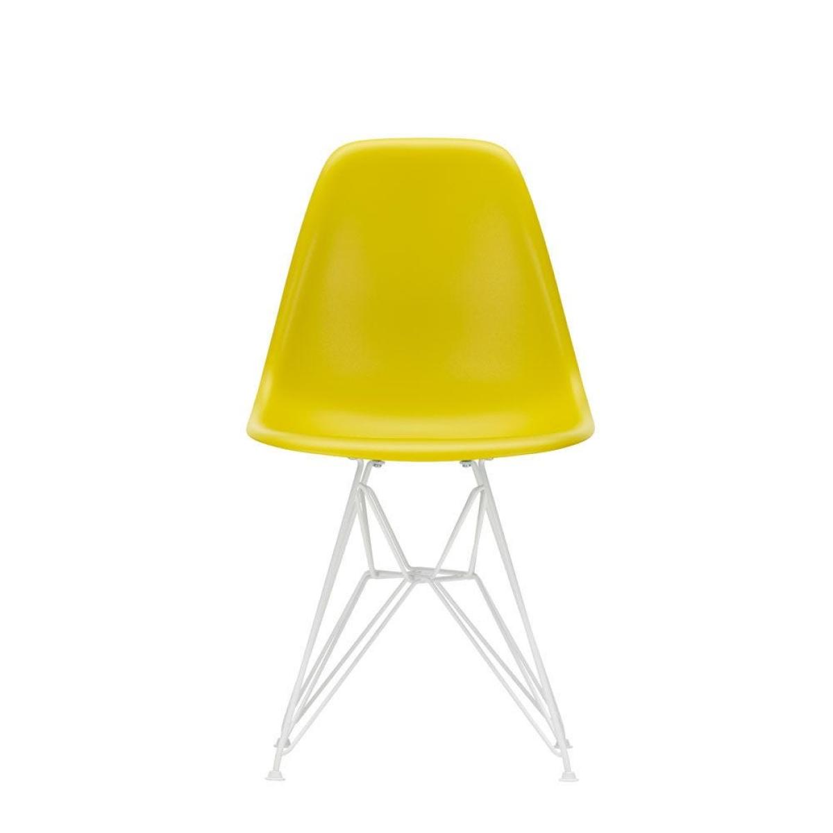 Vitra Eames DSR Plastic Chair Forest White Powder Coated Base Felt Glides - Heal's UK Furniture – image 7