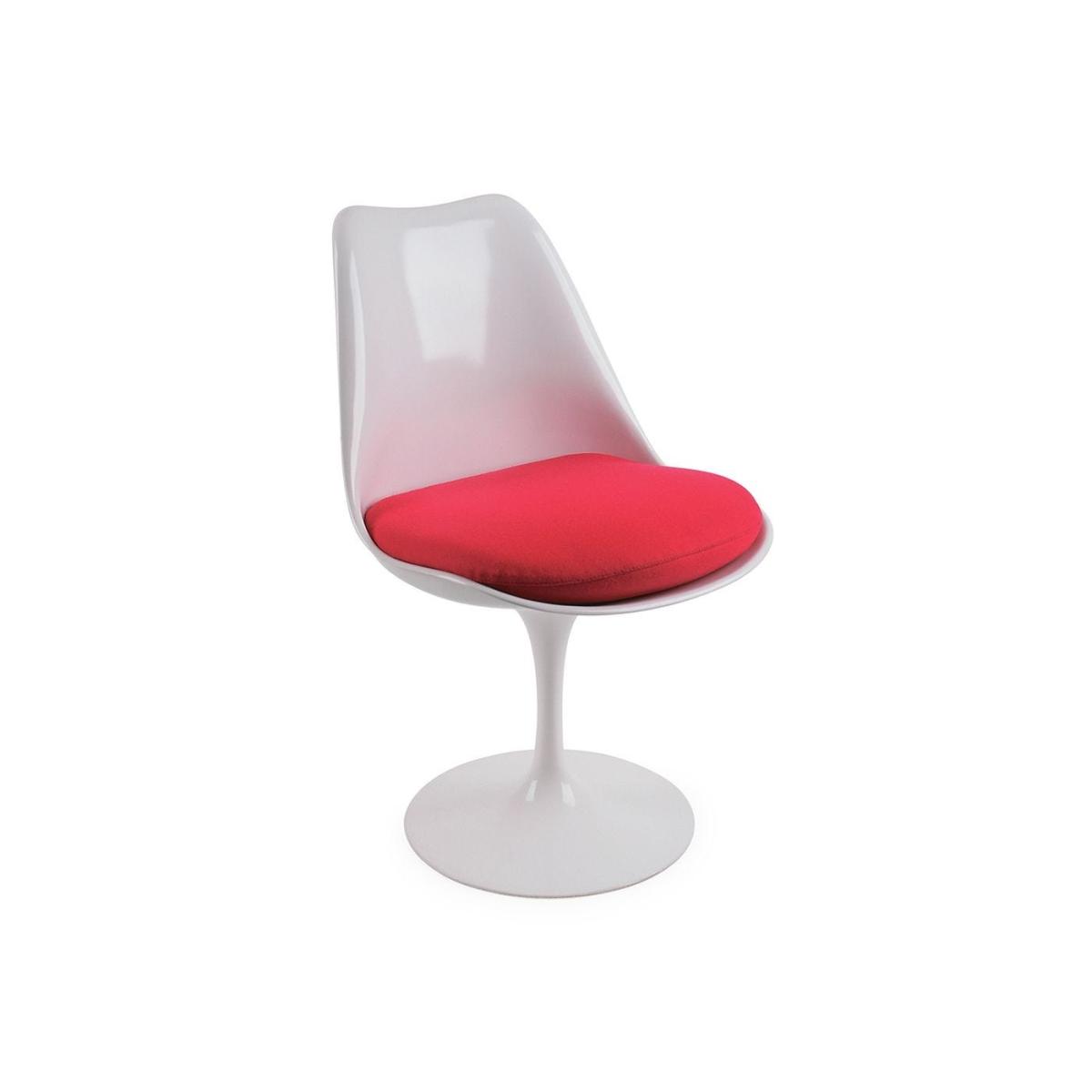 Knoll Tulip Armless Chair Swivel Base Red - Heal's UK Furniture – image 2