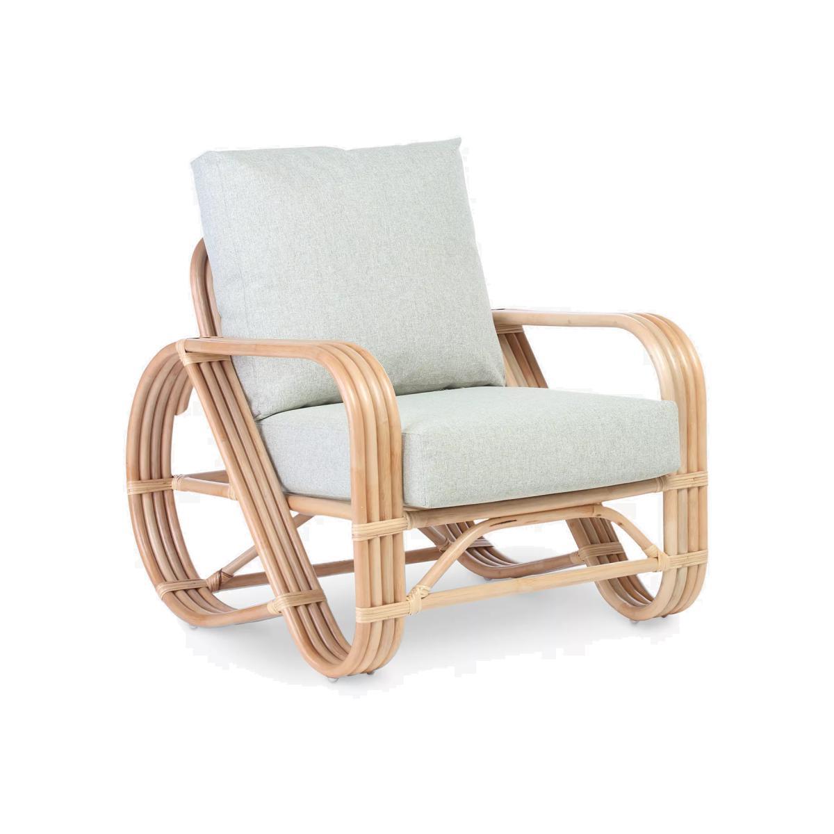 Desser Pretzel Rattan Lounge Chair, Natural – image 1