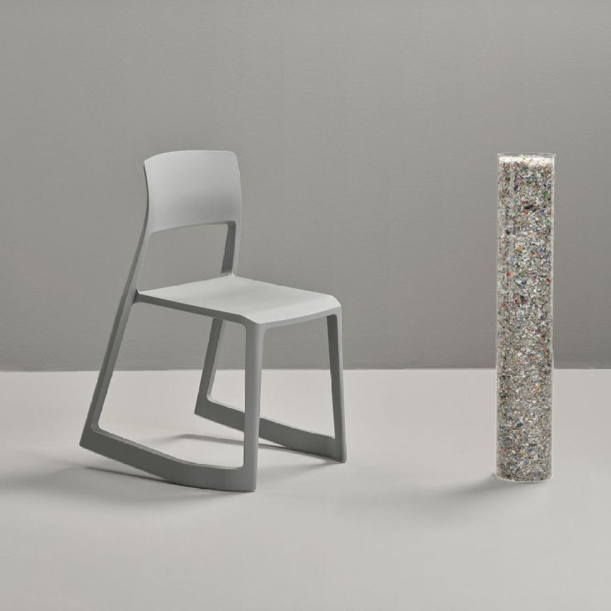Tip Ton RE Chair - / Recycled plastic - Tilting & ergonomic by Vitra Grey – image 3