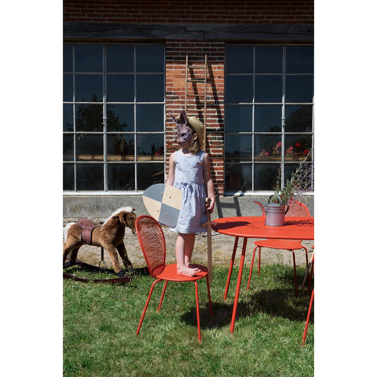 Lorette Stacking chair - / Perforated metal by Fermob Red – image 5