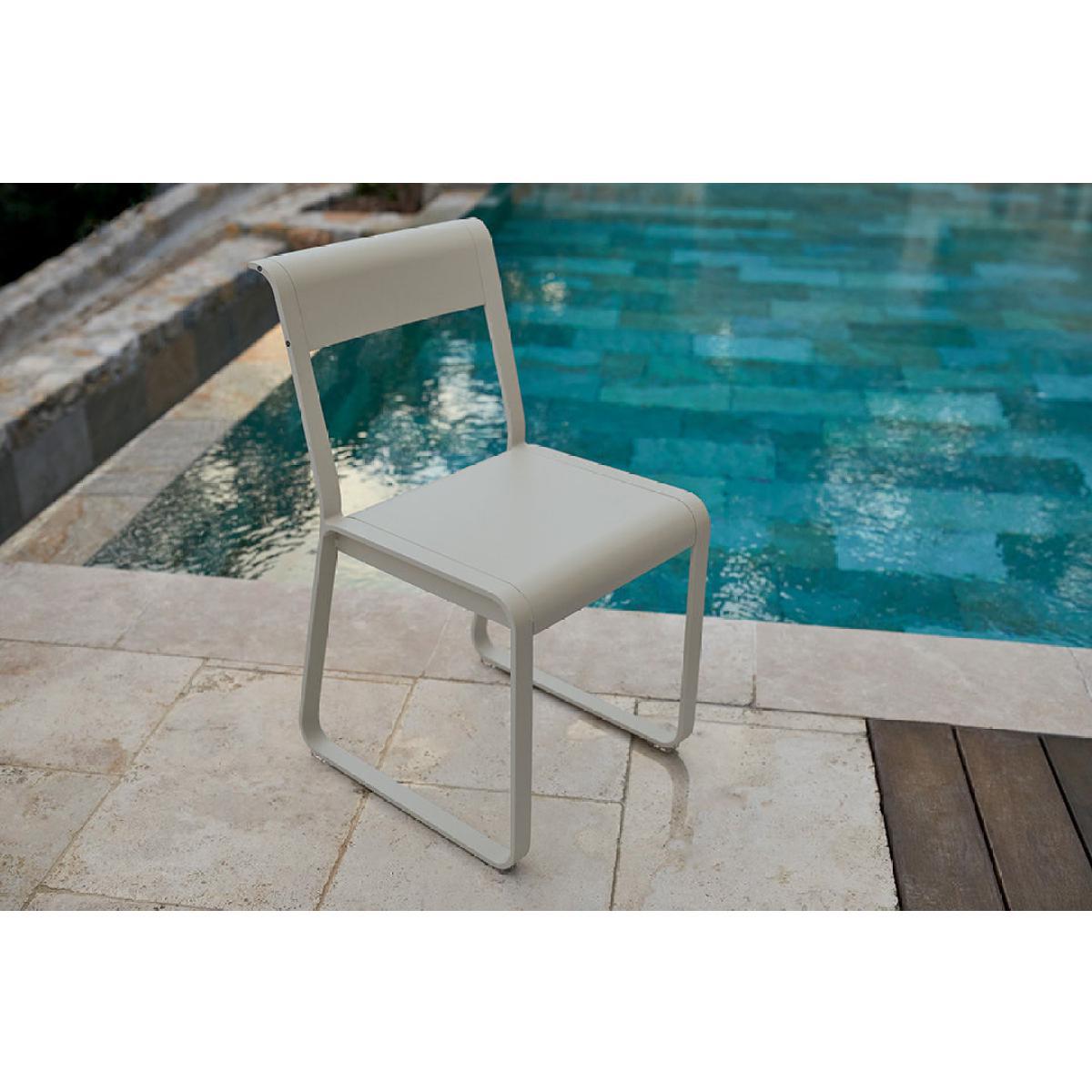 Bellevie Chair - / Metal - Runner base by Fermob Red – image 4