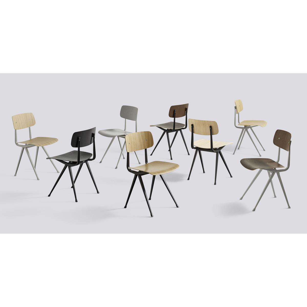Result Chair - / 1958 reissue by Hay Black/Natural wood – image 6