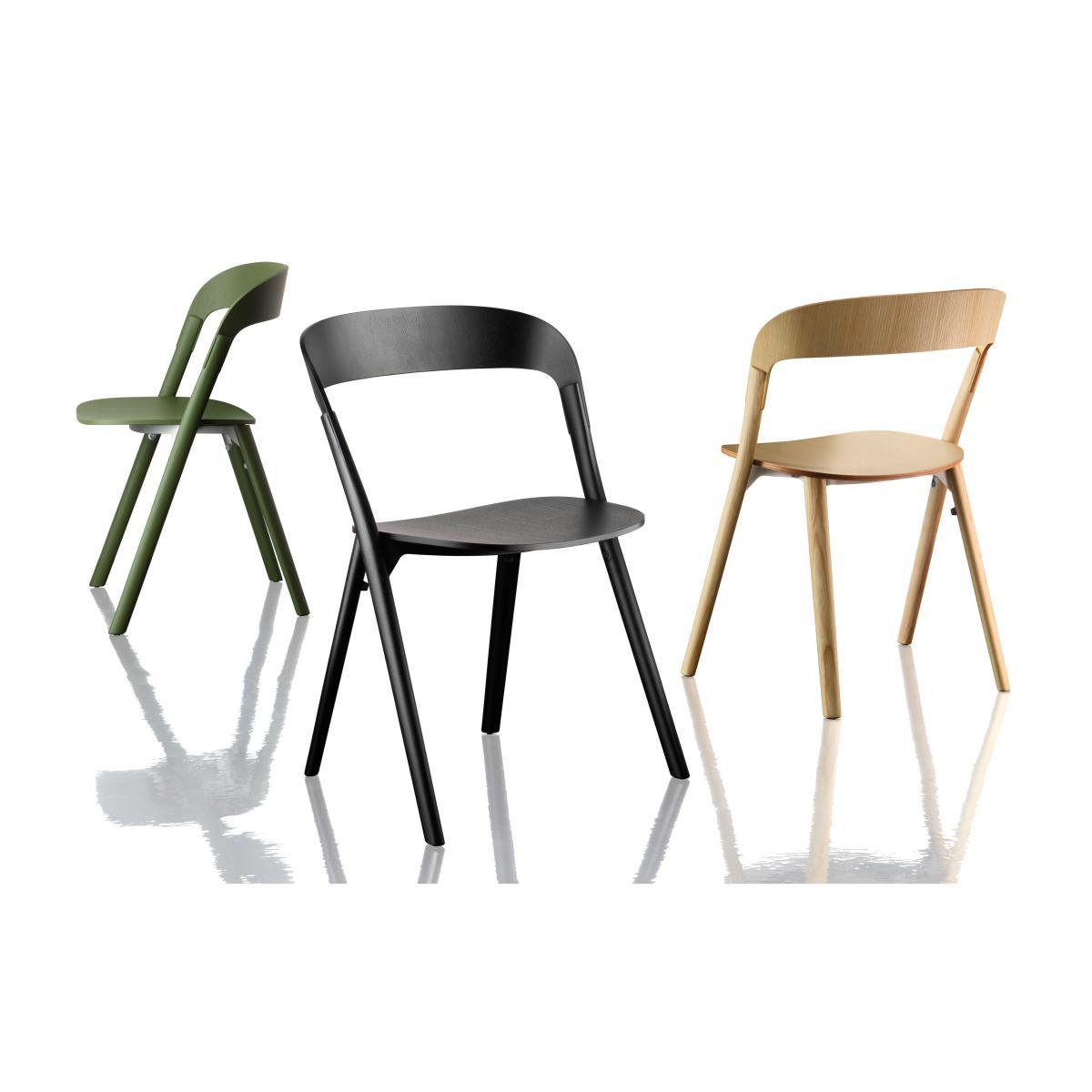 Pila Stacking chair - Wood by Magis Natural wood – image 2