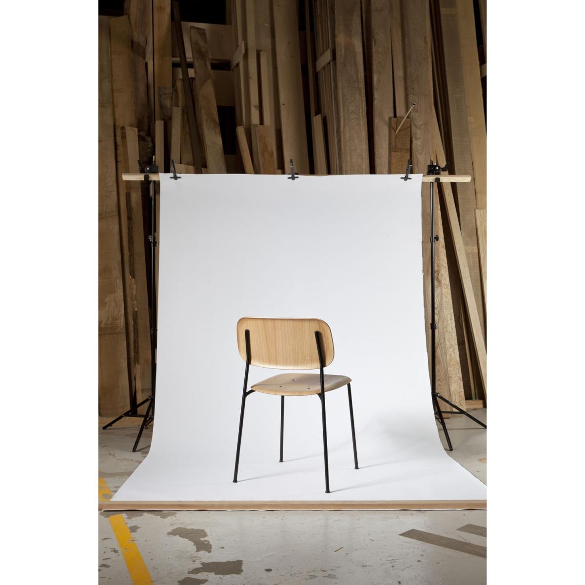 Soft Edge 10 Stacking chair - Wood & metal by Hay Red – image 3