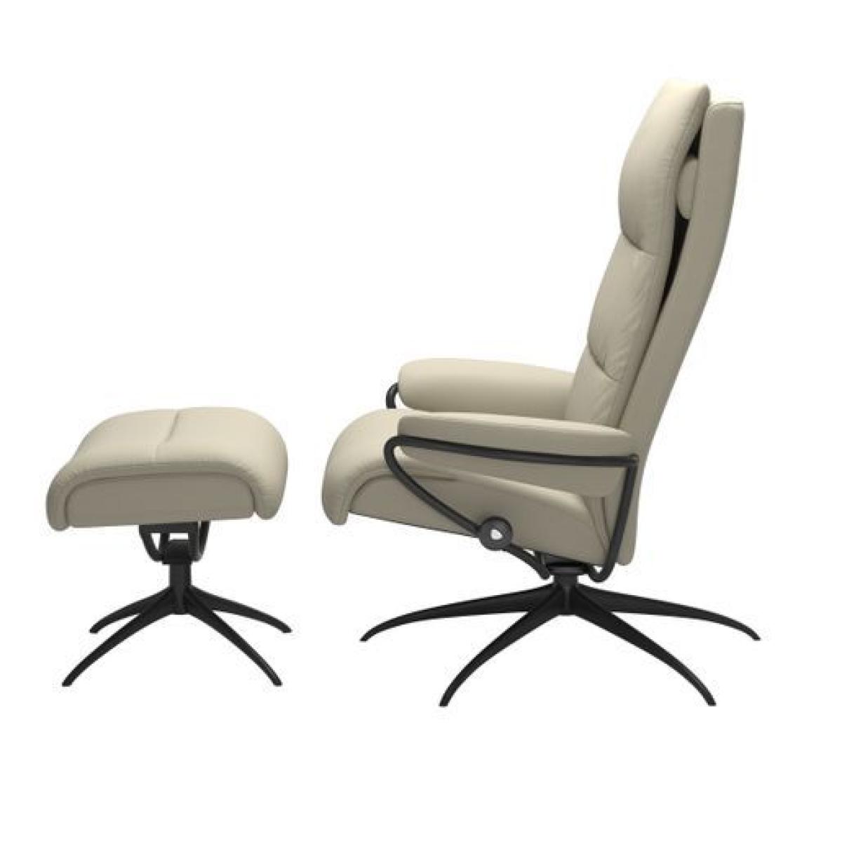 Stressless Tokyo High Back Star Chair W/Footstool – image 2
