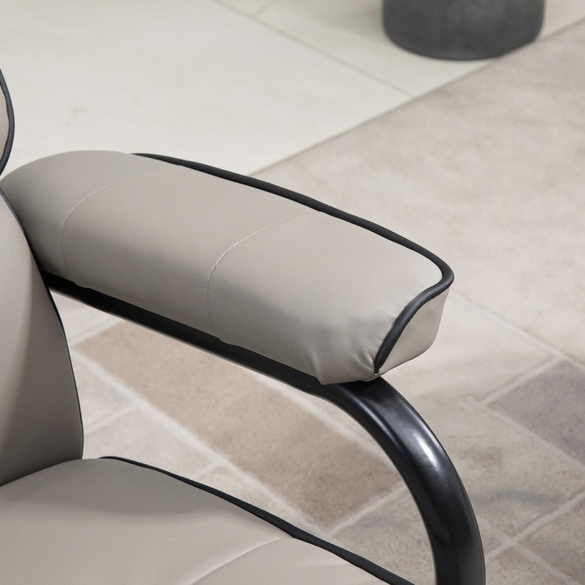 Recliner Chair with Ottoman - Grey – image 2