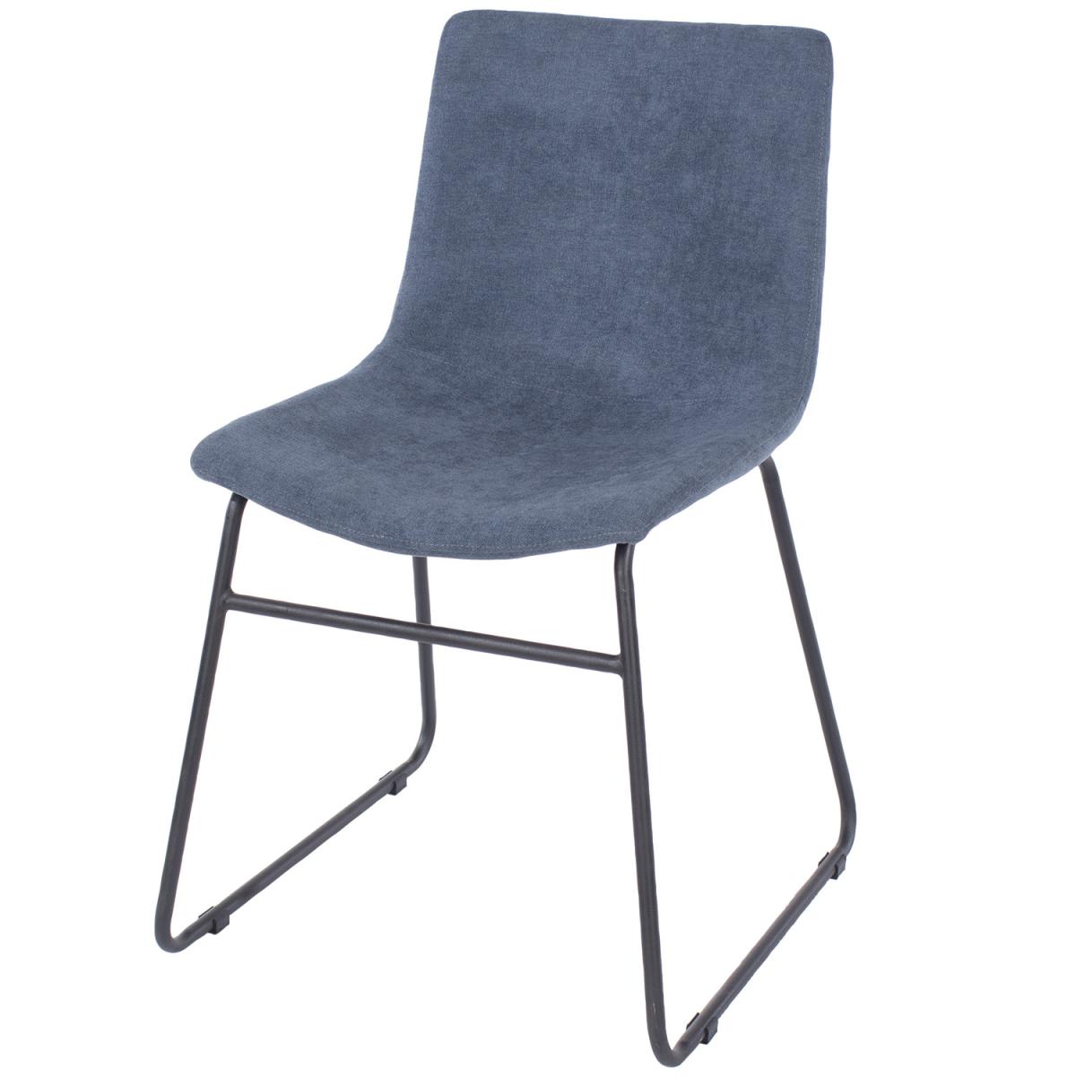 Aspen Fabric Upholstered Chairs With Metal Legs - Blue – image 3