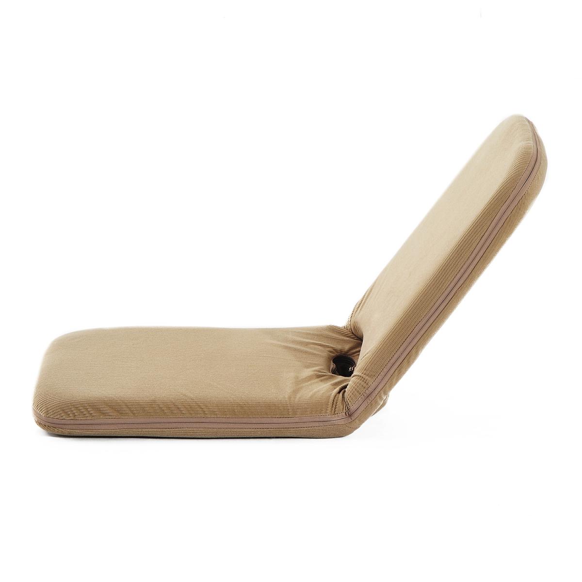 Foldable Padded Floor Chair with Adjustable Backrest - Navy Blue – image 11