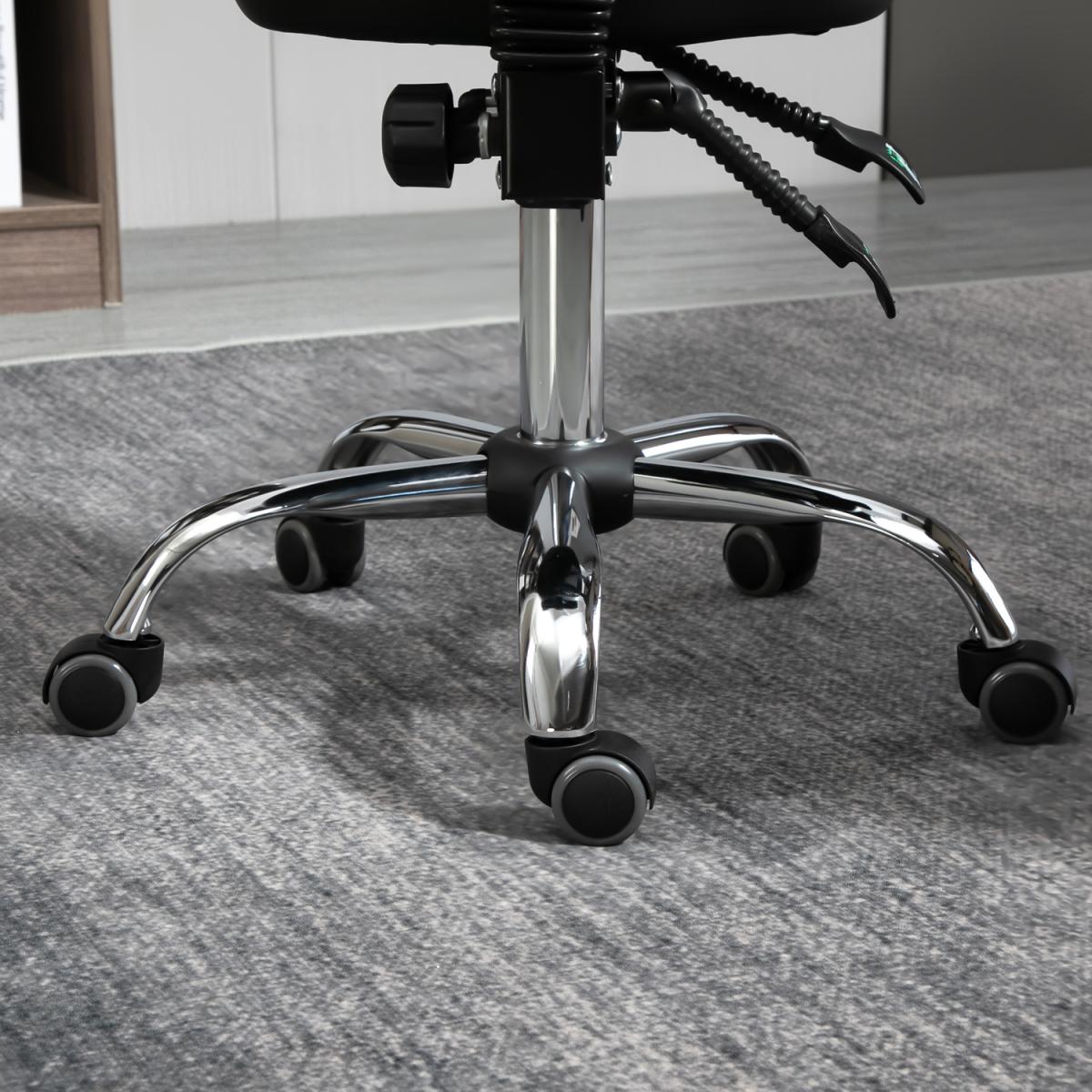 Saddle Stool PU Leather Salon Chair for Massage Spa Clinic Beauty Tattoo - Grey – image 16