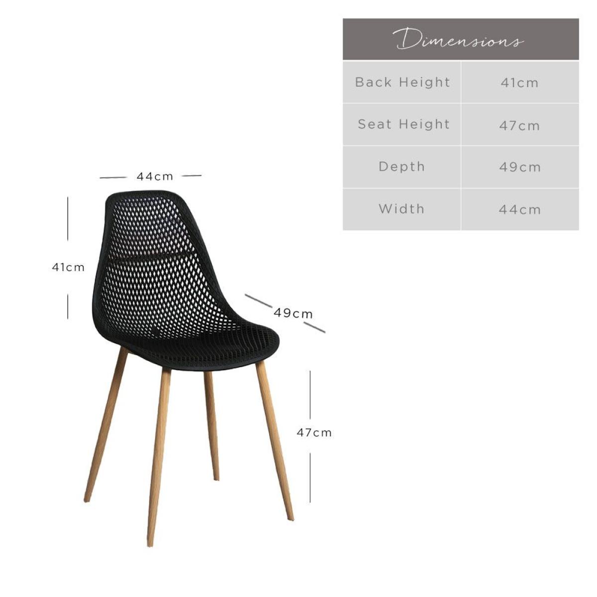 Aster Dining Chair Black Set of 2 – image 8